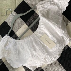 Sim & Sam Embroidered Crop Top